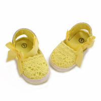 Zapatillas De Verano Para Bebés Niñas 0-18M Con Lazo Casual Sandalias Suave Cómodas Para Primeros Pasos Material Transpirable Tela Y Algodón - details 5