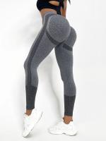Pantalones De Yoga Para Mujer Cintura Alta Sin Costuras Con Punto De Pera Levantamiento De Glúteos Terciopelo Estilo Legging - details 13