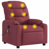 vidaXL Sillón de masaje reclinable de tela Gris claro, Gris oscuro, Negro Sillon Dormitorio Sillon Comodos Silla Relax Sillón Sofá - details 0