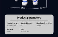 Juego De Construcción ToylinX Astronauta Espacial Flexible Modelo De Astronauta Juguetes Para Halloween Para Niños Y Adultos - details 9