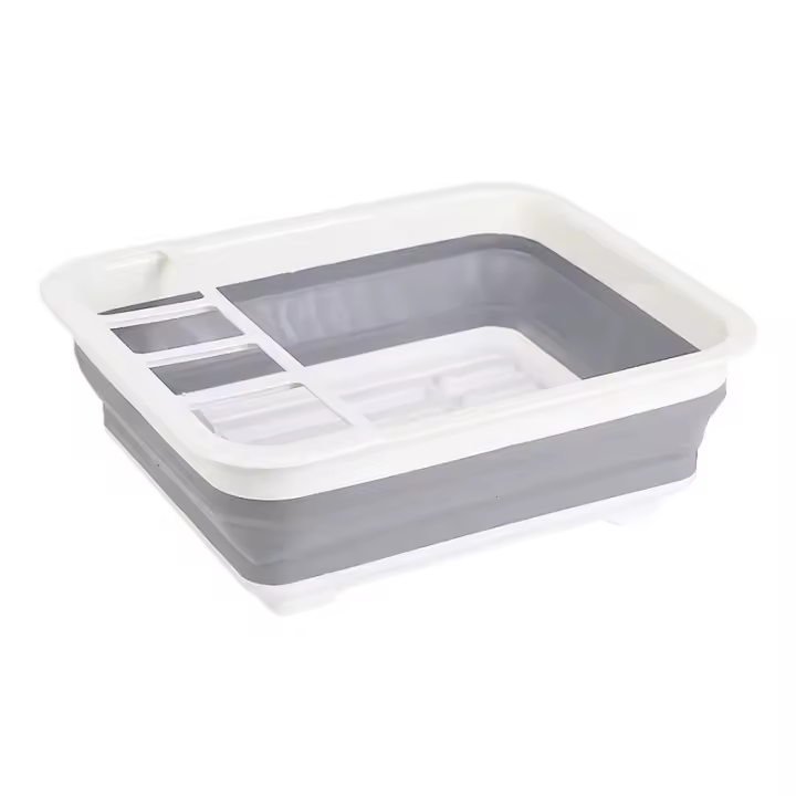 Estante de curado de Platos plegable, estantes de almacenamiento, escurridor de Platos portátil, campistas de Cocina, remolque de viaje, Ahorro de Espacio - 1