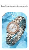Reloj De Mujer CHENXI Lujo Con Rhinestone Resistente Al Agua Y Luz Luminosa Cuadrado Reloj De Pulsera De Cuarzo Para Damas - details 3