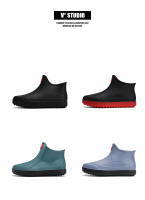 Botas De Lluvia Para Hombres Negras Impermeables Cuatro Estaciones Camping Al Aire Libre Pesca Zapatos De Trabajo Con Tubo Corto Para Lavado De Coche - details 4