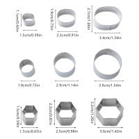 Molde De Galletas DIY Geométrico 24pcs Cortador De Galletas Para Cocina Doméstica Herramienta De Hornear Desayuno Snack Pastel Irregular Forma Molde - details 4