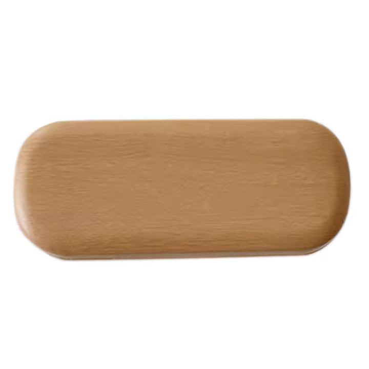 Estuche Portátil para Gafas de Madera de Grano Duro Caja de Marco de Gafas de Lectura y Sol Múltiples Estantes Material de Cuero PU Forma Irregular Producto Normal Fabricado en China - 1