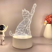 Luz De Noche 3D Del Gato Atrayente Con Interfaz USB Luz Decorativa De Ambiente Regalo De Fiestas Para Amigos Luz De Mesa - details 10