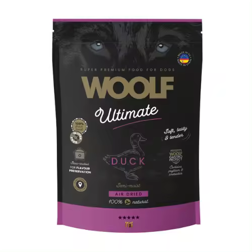 Alimento para perro Semihúmedo de Pato 1kg Woolf Ultimate - 1