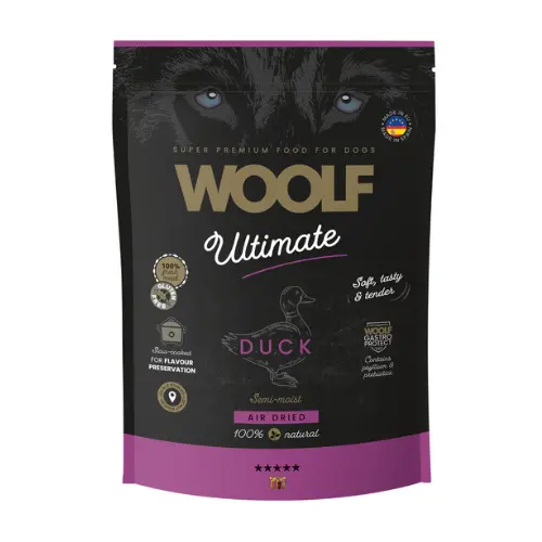 Alimento para perro Semihúmedo de Pato 1kg Woolf Ultimate - 1