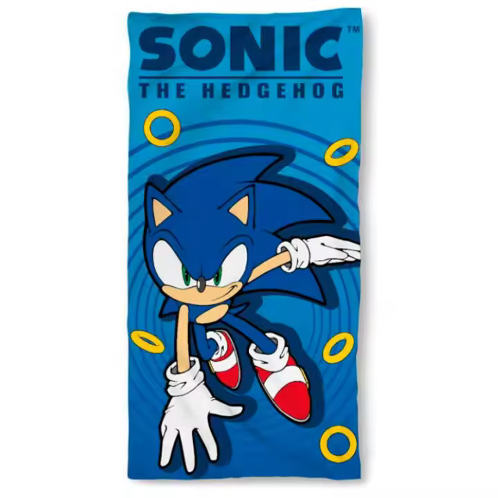 Toalha de praia em microfibra do Sonic The Hedgehog - 1