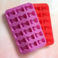 Molde de silicona para galletas de perro Diseño reutilizable para galletas de perro, cubos de hielo, molde de caramelo chocolate, molde de Praliné, rojo, violeta - details 2