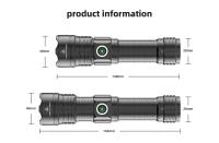 Linterna Táctica LED Potente Recargable USB Torcha Luz De Larga Distancia Impermeable Para Camping Y Emergencias Con Modo Alto Y Bajo - details 0