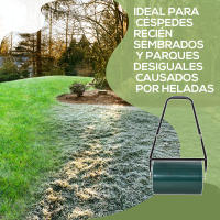 Outsunny Rodillo para Césped Ancho 50cm Ø30cm Rodillo de Césped de 30L Relleno de Arena o Agua con Mango en U para Jardín Granja Verde Oscuro - details 4