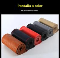 Cubierta De Volante De Cuero DIY Fibras Suaves Universal Con Hilo Y Agujas Accesorios De Interior Para Coche Color Versátil - details 5
