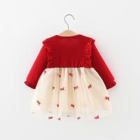 Vestido De Princesa Para Niña Con Encaje Estilo Británico Vestido De Cumpleaños Para Bebé De Otoño E Invierno Corte A-line Largo Hasta La Rodilla - details 2