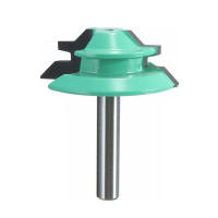 Broca deRouter Lock Miter 1/4" Shank 45 Degree Para Carpintería Y Tratamiento De Madera Herramienta De Tallado De Carbono - details 1