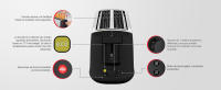 Moulinex Subito Select Tostadora, 2 ranuras largas, 7 niveles de tostado, descongela, recalienta, función ECO, exterior acero inoxidable, bandeja recogemigas extraíble, palanca elevadora, Negro - details 2