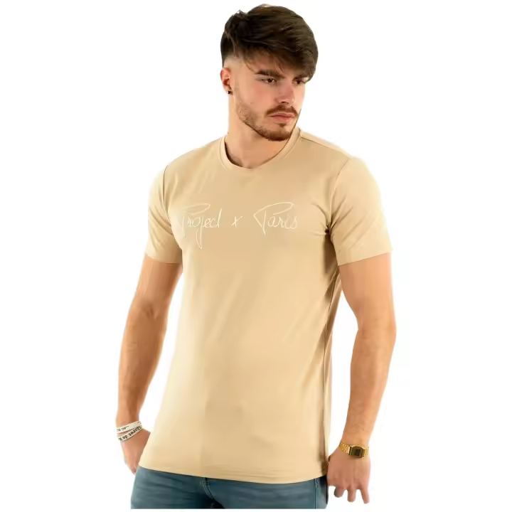 Camiseta Moda marca Project X Paris modelo 1910076-Bgow para ropa hombre en color marrón - 1