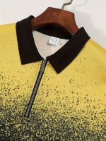 Camisa Polo Hombre Estampado Rayado Casual Verano Cierre De Cremallera Independent Station Moda Rápida Venta Amazon Talla Grande - details 5
