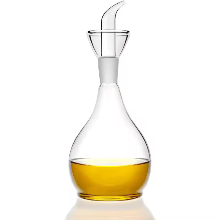 Botella De Aceite De Vidrio Botella De Aceite Y Vinagre Para Cocina (350 Ml) - 1