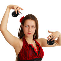 Castañuelas Espanholas De Madera Allegro Para Niños Y Adultos Instrumento Musical De Percusión Negro - details 4