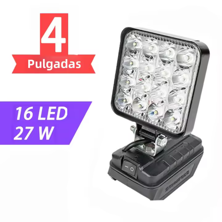 Spotlight LED Portátil Sin Cable Para Pesca Y Emergencias Tamaño 3/4/5/8 Pulgadas Compatible Con Batería Makita 20V - 1