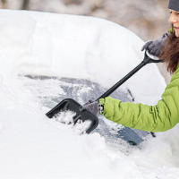 Shovel De Nieve De Aluminio Ligero Con Mango Gran Capacidad Para Jardín Coche Camping Eliminación De Nieve - details 2