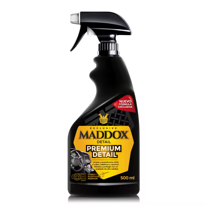 Maddox Detail - Premium Detail - Limpiador de Salpicaderos con Abrillantador, 500ml. Limpia Salpicaderos Coche Profesional, Plasticos, Vinilo, Cuero y Gomas del Interior del Coche. - 1