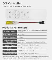 Tira LED Flexible DC 24V CCT COB 16703 IC Caballo De Carreras 5M 10M Efecto Cadena Dual Blanco RF Control Remoto Lámpara De Bandeja - details 7