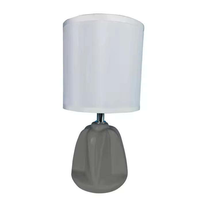 Lámpara de mesa Versa Adam Gris Cerámica Textil (13 x 29 x 10,5 cm) - 1