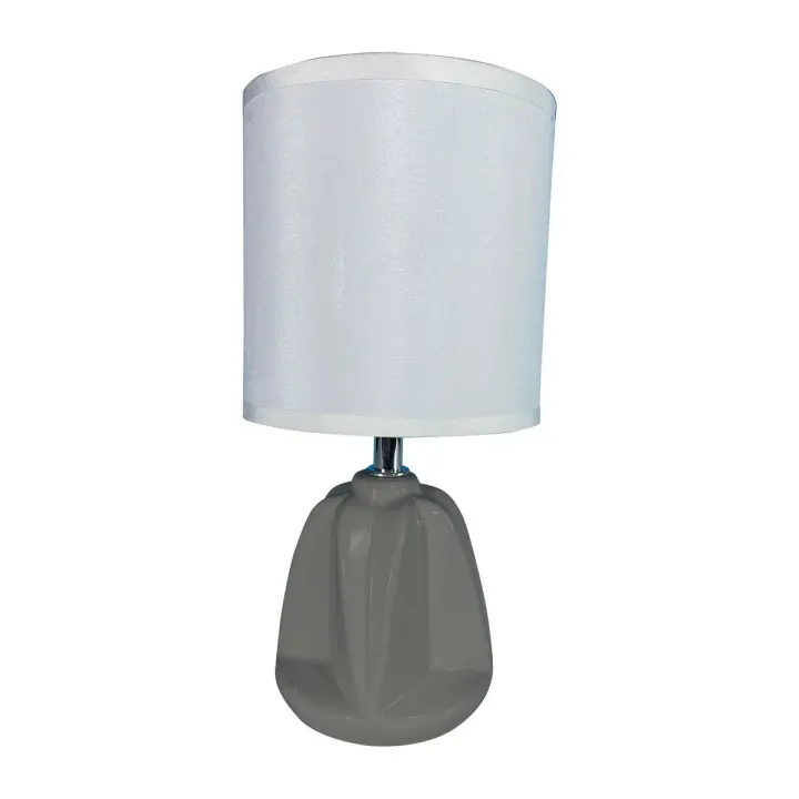 Lámpara de mesa Versa Adam Gris Cerámica Textil (13 x 29 x 10,5 cm) - 1