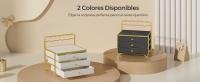 SONGMICS Joyero de 3 Niveles, Caja Organizadora de Joyas, Almacenamiento Abierto, Estante Colgante, para Tocador, Marco de Metal, 20,5 x 22,7 x 23,5 cm, Idea de Regalo, Negro Tinta/Blanco Nube - details 3