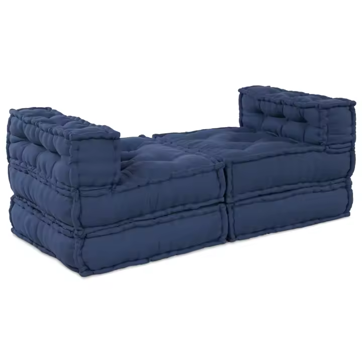 Poufs Modulares vidaXL 4 piezas en Tela Índigo - 1