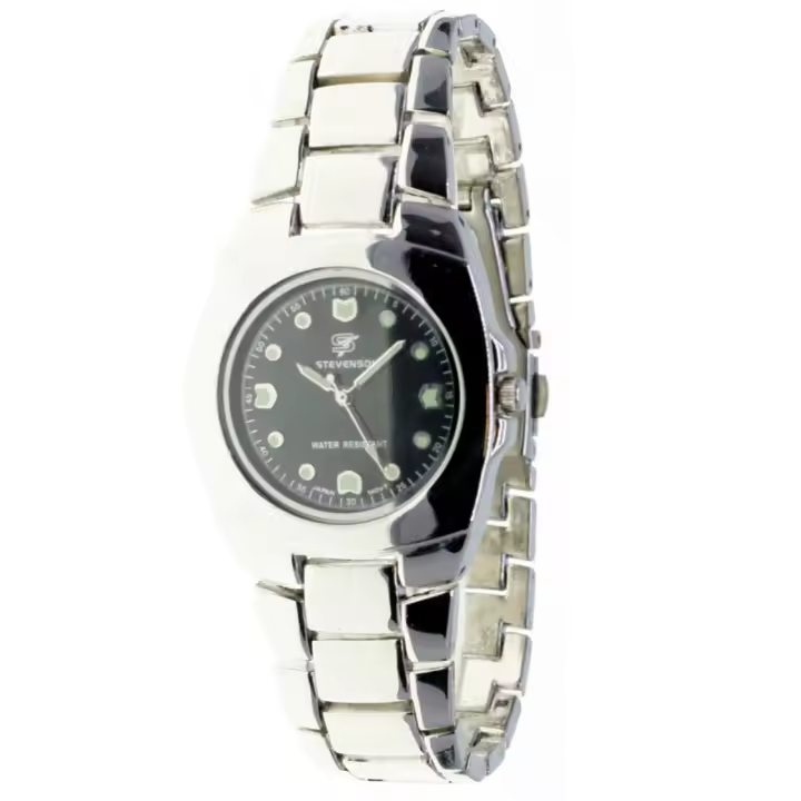 Stevenson   Reloj De Pulsera Analógico Para Hombre Color Negro - 1