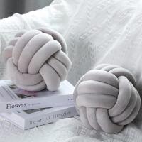 Cojín Decorativo De Velours Blanco Grande Hecho a Mano Con Nudo Moderno Y Cómodo Para Sofa Y Decoración De Navidad - details 9