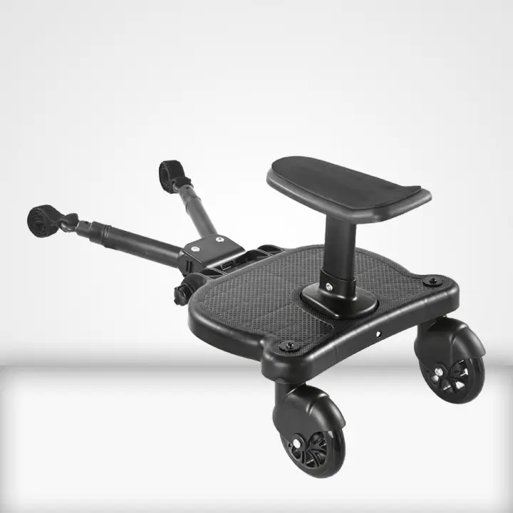 2025 Nuevo Tablero Universal para Cochecito con Asiento Desmontable, 2en1 Siéntate y de pie  Tablero deslizante para la mayoría de los cochecitos,Sostiene a los Niños Hasta 55 LBs Stroller Standing Board (Negro) - 1