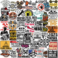 50PCS Etiquetas De Mecánico De Diesel Regalo De Tarjeta Fotográfica Artística Dibujos Animados Para Portátil Equipaje Patineta Decoración Comunitaria Recompensa - details 0