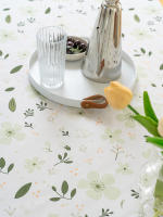 Mantel Floral Impermeable 1 Pieza Para Restaurantes Y Eventos Hogareños Exteriores Boda Fiesta Banquete Estilizado Pastoral - details 4