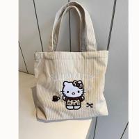 Bolso De Mano Con Bordado De Gato Grande Capacidad Versátil De Corduroy Bolso Pequeño Para Mujer Para Salir Bolso De La Madre - details 7