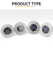 4PCS Lámpara Solar LED Para Jardín Impermeable 4LED/8LED Decoración De Césped Luz Subterránea Para Terraza Patio Estilo Contemporáneo - details 9