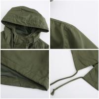 Abrigo De Trench De Algodón Para Mujer plus Talla Con Capucha Estilo Casual Cierre De Cremallera Manga Larga Color Sólido Para Otoño E Invierno - details 20
