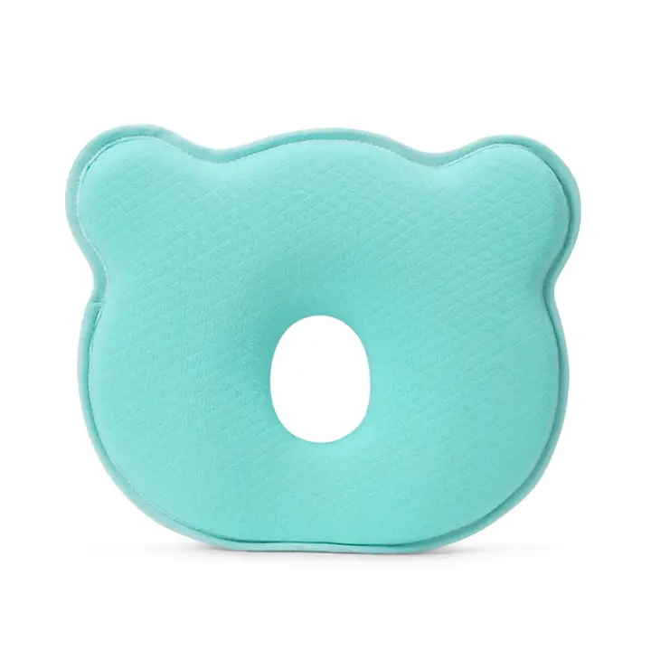 Almohada para bebé,  viscoelástica, almohada para bebé, antiplagiocefalia, adecuada para recién nacidos de 0 a 12 meses, color rosa - 1