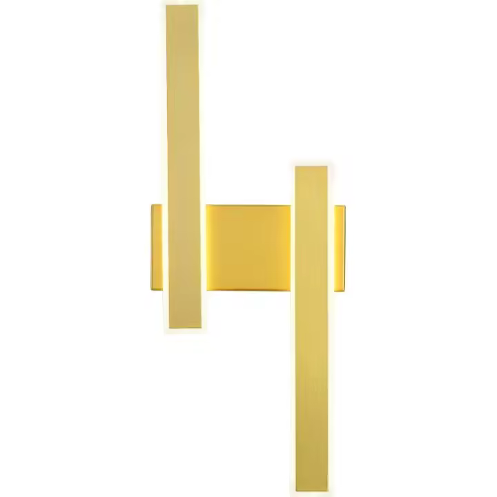 Aplique, luz de pared de metal color dorado. Luz LED 24W. Color luz 4000K. Ref. 2798-2W - 1