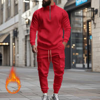 Conjunto Deportivo Casual Para Hombres Verano Otoño Invierno Con Cierre De Cremallera Y Veludo Tejido De Poliéster Talla S a XXXL - details 53
