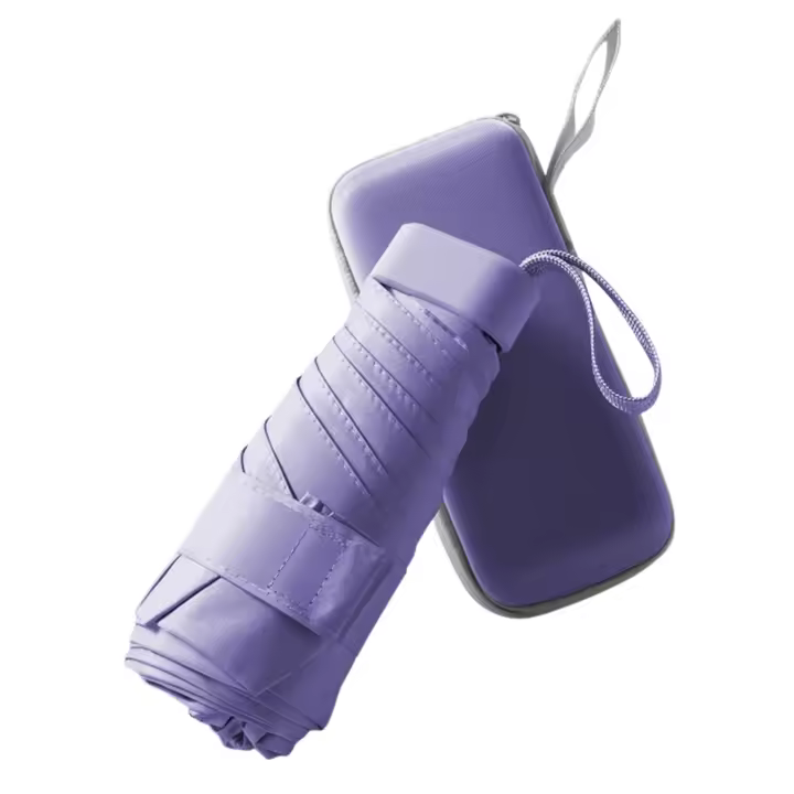 vattenskydd Paraguas plegable con estuche color Lilac - 1