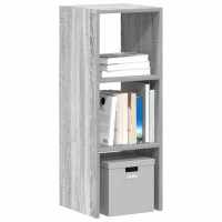 vidaXL Librería apilable madera contrachapada blanca 30x30x80 cm en color Blanco/Gris hormigón/Roble Sonoma y más - details 4