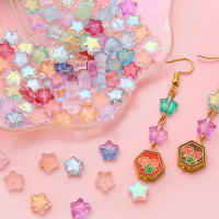 50Pcs Accesorios Antiguos De Vidrio: Perlas De Estrella Pentagonal Únicas Para DIY Joyería Collar Y Aretes Hechas a Mano - details 0