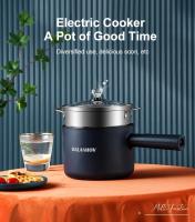 Olla Multifuncional Eléctrica 220V De Doble Capa Para Hogar Y Dormitorio Estudiantil Con Sello Antideslizante Y Antiadherente Para Cocinar Arroz Y Sopas - details 0