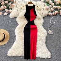 Vestido De Mujer YuooMuoo Elegante Rib Knit Verano Cintura Delgada Bandage Vestido De Pencil Oficina Lady Sin Mangas Bodycon Suéter Vestido - details 0