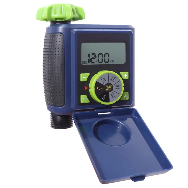 Controlador De Riego Jardín Timer De Agua Con Pantalla LCD Estándar De EE. UU. Timer De Mangueira Automático Con Válvula De Solenoide Electrónico - 1