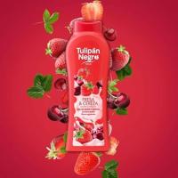 TULIPAN NEGRO, Gel de Baño y Ducha Fresa y Cereza 650ml (Pack de 3x650ml), De la Linea Gourmand Intensity, Hidratacion y Suavidad con Vitaminas que cuidan y regeneran la Piel, Deliciosa Fragancia Dulce y Envolvente con Olor a Fresa y Cereza - details 0